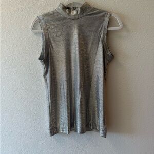 Chelsea and Theodore Silver Sleeveless Women's Top